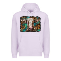 Lilac Christmas background baby calf Premium Hoodie - BarkalooDesign