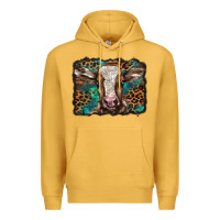 Mustard Christmas background baby calf Premium Hoodie - BarkalooDesign