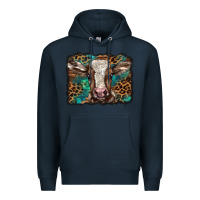 Navy Christmas background baby calf Premium Hoodie - BarkalooDesign