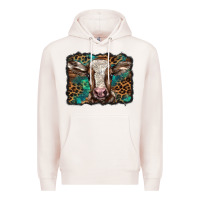 Pale Pink Christmas background baby calf Premium Hoodie - BarkalooDesign