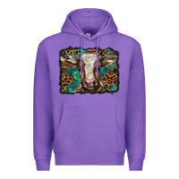 Purple Christmas background baby calf Premium Hoodie - BarkalooDesign