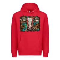Red Christmas background baby calf Premium Hoodie - BarkalooDesign