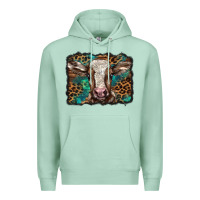 Seafoam Christmas background baby calf Premium Hoodie - BarkalooDesign