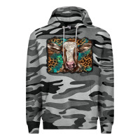 Slate Camo Christmas background baby calf Premium Hoodie - BarkalooDesign