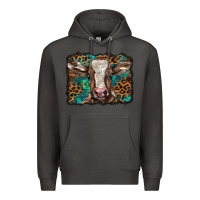 Smoke Christmas background baby calf Premium Hoodie - BarkalooDesign