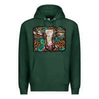 Sports Green Christmas background baby calf Premium Hoodie - BarkalooDesign