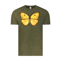 Vintage Olive Cloudless Sulphur Butterfly Vintage Tee - LillyAllenDesigns