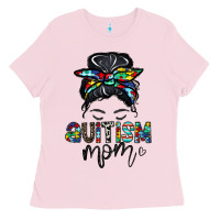Bubblegum Pink autism mom Ladies Tee - CowhideDigitalArt