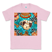 Bubblegum Pink dog coffee cups and food container with cowhide seamless pattern bbs Classic Tee - BundleAndBundleShop