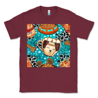Burgundy dog coffee cups and food container with cowhide seamless pattern bbs Classic Tee - BundleAndBundleShop