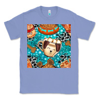 Colony Blue dog coffee cups and food container with cowhide seamless pattern bbs Classic Tee - BundleAndBundleShop
