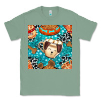 Sage dog coffee cups and food container with cowhide seamless pattern bbs Classic Tee - BundleAndBundleShop