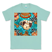 Seafoam dog coffee cups and food container with cowhide seamless pattern bbs Classic Tee - BundleAndBundleShop