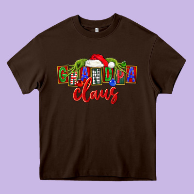 Christmas Grandpa Claus Heavy Core Tee Designed By Fadigitalartstudio