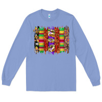 Colony Blue mardi gras cake fleur de lis crawfish brushstrokes Long Sleeve Tee - Artiststas