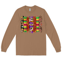 Toasted Coconut mardi gras cake fleur de lis crawfish brushstrokes Long Sleeve Tee - Artiststas