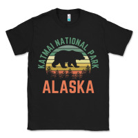 Black katmai national park alaska bear hiking travel nature retro pullover h Classic Tee - linhVisuals