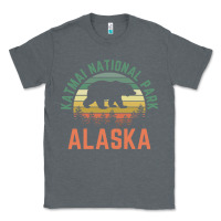 Charcoal Heather katmai national park alaska bear hiking travel nature retro pullover h Classic Tee - linhVisuals