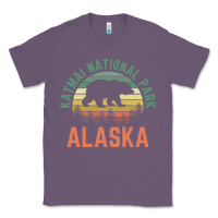 Lavender katmai national park alaska bear hiking travel nature retro pullover h Classic Tee - linhVisuals