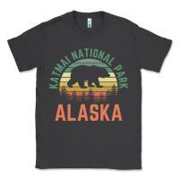 Smoke katmai national park alaska bear hiking travel nature retro pullover h Classic Tee - linhVisuals
