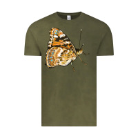 Vintage Olive Painted Lady Butterfly Vintage Tee - LillyAllenDesigns