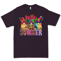 Plum Hello summer Gnome Premium Tee - CowhideDigitalArt