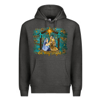 Charcoal Heather oh holy night western Premium Hoodie - RanaPortraitStore