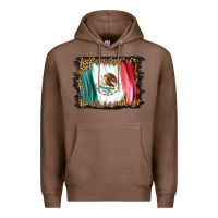 Chestnut distressed mexico flag Premium Hoodie - BarkalooDesign