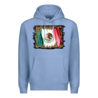 Colony Blue distressed mexico flag Premium Hoodie - BarkalooDesign