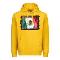 Lemon distressed mexico flag Premium Hoodie - BarkalooDesign
