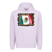 Lilac distressed mexico flag Premium Hoodie - BarkalooDesign