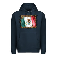 Navy distressed mexico flag Premium Hoodie - BarkalooDesign
