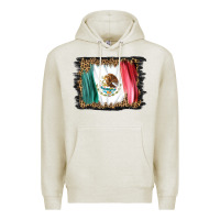 Oatmeal Heather distressed mexico flag Premium Hoodie - BarkalooDesign