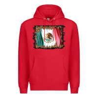Red distressed mexico flag Premium Hoodie - BarkalooDesign