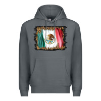 Rock distressed mexico flag Premium Hoodie - BarkalooDesign