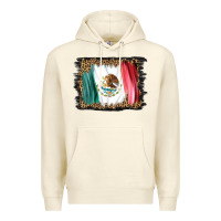 Sandshell distressed mexico flag Premium Hoodie - BarkalooDesign