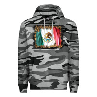 Slate Camo distressed mexico flag Premium Hoodie - BarkalooDesign