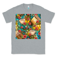 Heather Grey honey and bee coffee cup with flowers and leopard seamless pattern bbs Classic Tee - BundleAndBundleShop