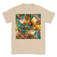 Mushroom honey and bee coffee cup with flowers and leopard seamless pattern bbs Classic Tee - BundleAndBundleShop