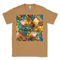 Toasted Coconut honey and bee coffee cup with flowers and leopard seamless pattern bbs Classic Tee - BundleAndBundleShop