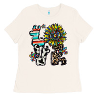 Bone love autism Ladies Tee - CowhideDigitalArt