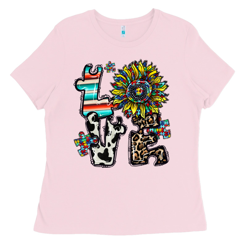 Love Autism Ladies Tee by CowhideDigitalArt | Teevron