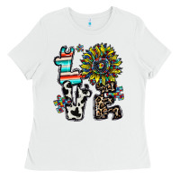 White love autism Ladies Tee - CowhideDigitalArt