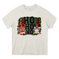 Cream Ho Ho Ho Christmas Gnomes Heavy Core Tee - FaDigitalArtStudio