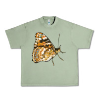 Oil Green Painted Lady Butterfly Urban Heavy Tee - LillyAllenDesigns