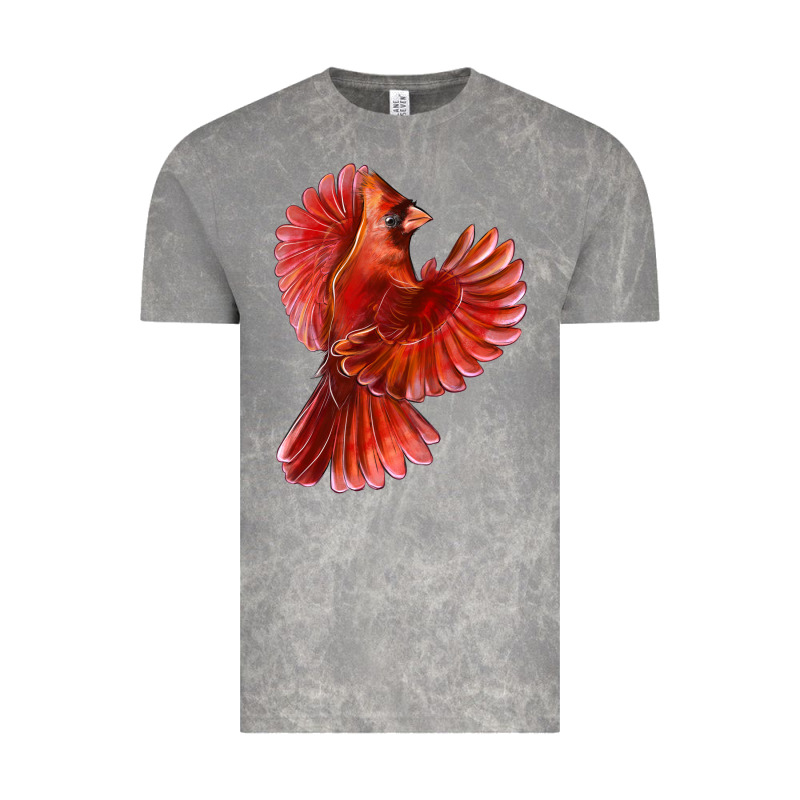 Flying Northern Cardinal Bird Vintage Tee by LillyAllenDesigns | Teevron