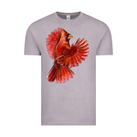 Vintage Zinc Flying Northern Cardinal Bird Vintage Tee - LillyAllenDesigns