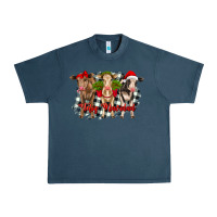 Midnight Navy feliz navidad heifers front view Urban Heavy Tee - RanaPortraitStore