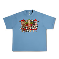 Pebble Blue feliz navidad heifers front view Urban Heavy Tee - RanaPortraitStore