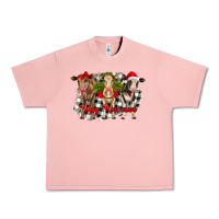 Salmon feliz navidad heifers front view Urban Heavy Tee - RanaPortraitStore